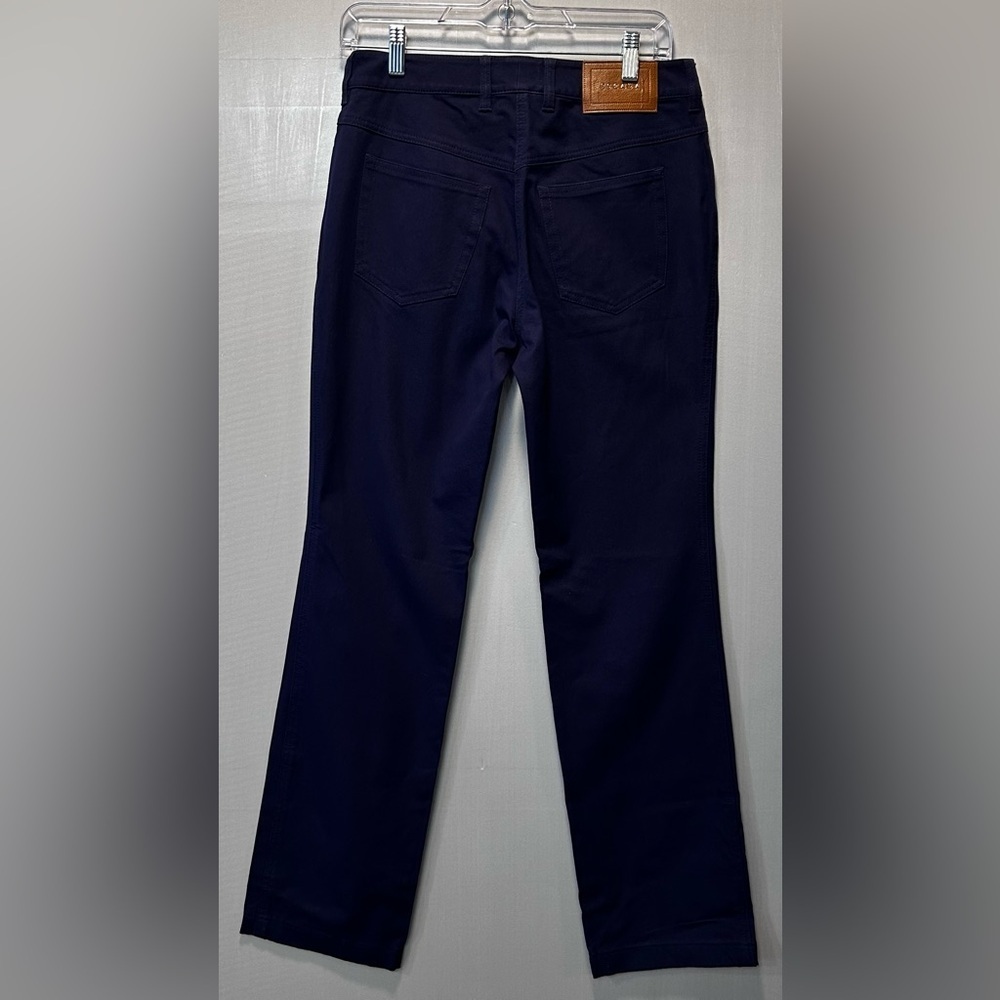 Escada Pants Chino Navy Blue Cotton Blend Straight Leg Women's Sz 36 (US S)